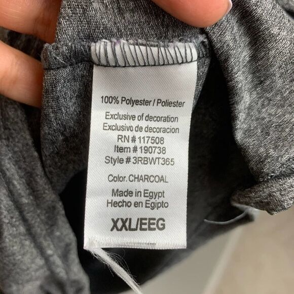 Reebok Tee Shirt Dri Fit Solid Gray Short Sleeve Crew Neck 100% Polyester XL - Picture 6 of 9